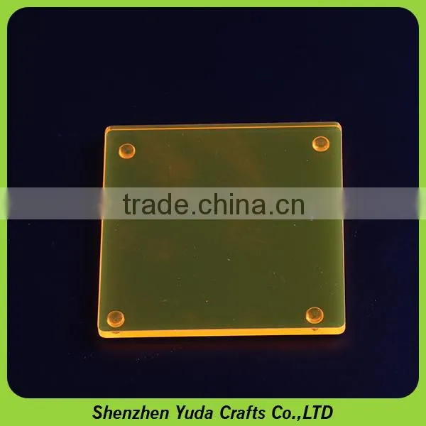 Custom Made Acrylic Cup Coasters, Acrylic Material Elegant Laser Cut Placemat Coaster photo-3
