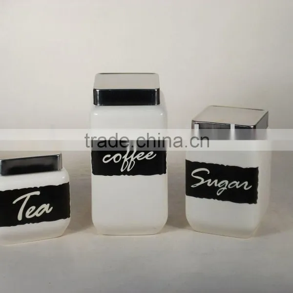 3pc Ceramic Storage Canister Set