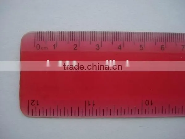 Custom Logo Printed 30cm Plastic Ruler/PVC Soft Ruler/flexible Ruler photo-2