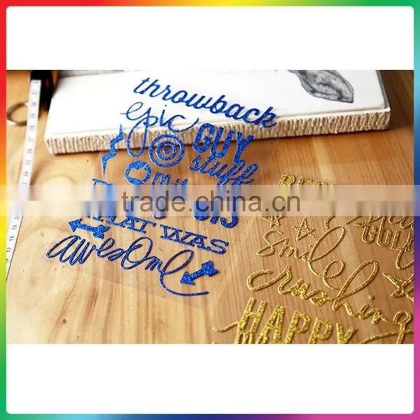 Beautiful Letter Blue Gold Glitter Sticker photo-3