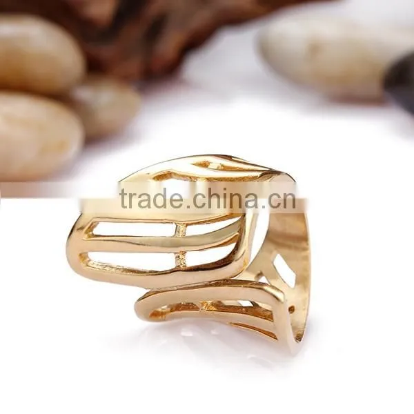 Fancy New Designs 14k Gold Plated Stainless Steel Diamond Full Finger Ring Models for Men photo-2