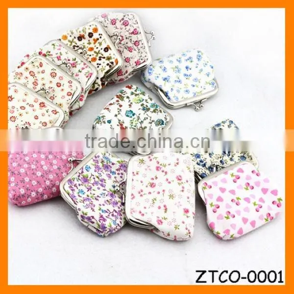 2014 New Fashion Sweet Flower Clip Coin Puse