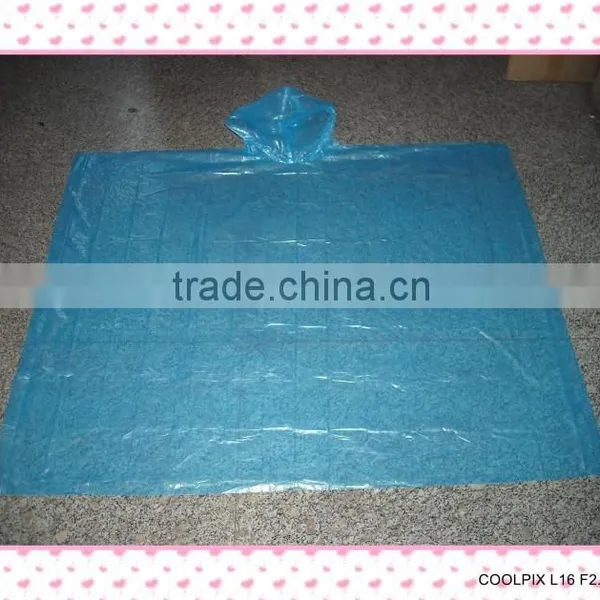 Blue PE Emergency RainPoncho