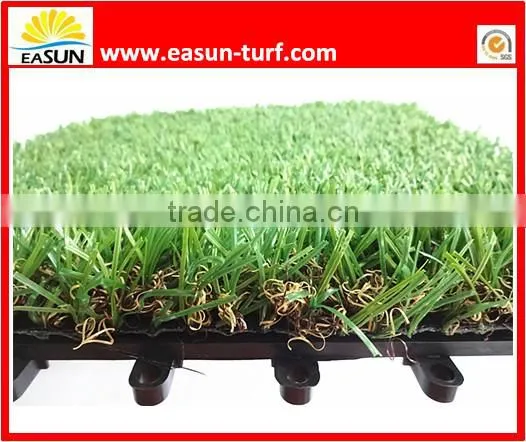 Plastic Flooring Cover Interlocking Synthetic Turf Tile photo-4