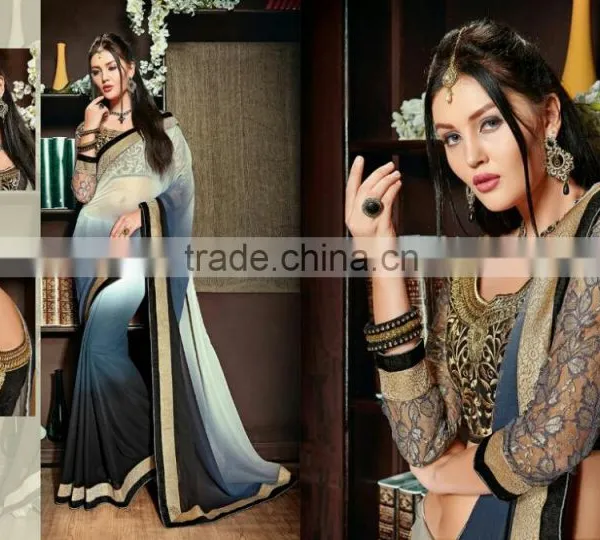 Shaded Designer Sarees For Women photo-3