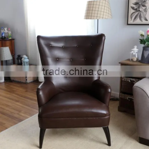 Antique Single Leisure Wing Sofa Chair for Living Room photo-2