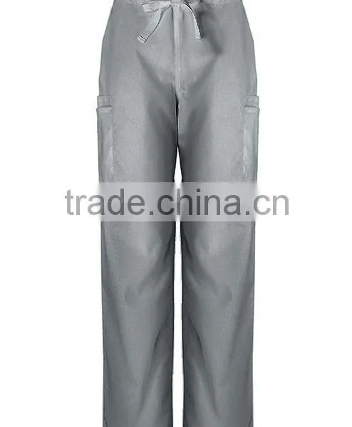 OEM Womens Light Grey V Neck Workwear Scrub Set Medical Dentist Uniform photo-2
