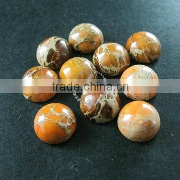 12mm Round Orange Imperial Jasper Cabochon Beads,gemstone Pendant Cabochon Stone Beads Set for Earrings,rings,necklace 4110021 photo-2