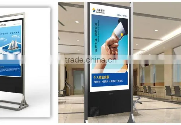 transparent rotating lcd monitor 55 inch double screens