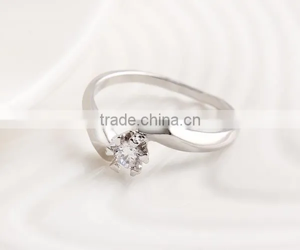 1 Gram Gold Rings Jewelry Zircon Wedding Silver Ring photo-4