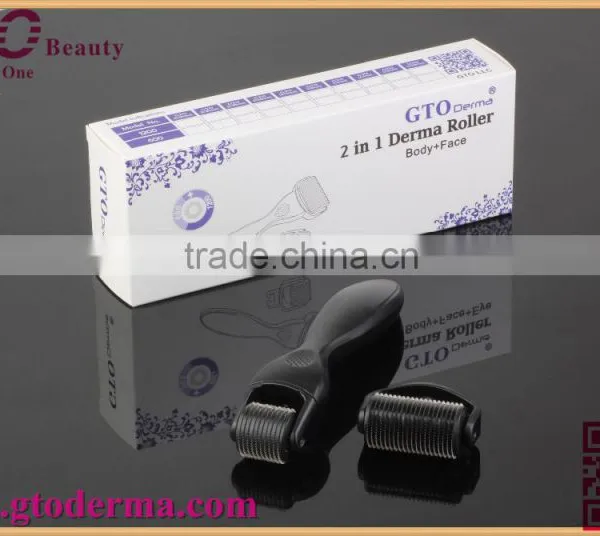 GTO 600/1200 Needles 2 in 1 Derma Roller for Body and Face Treatment photo-2