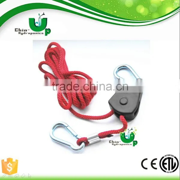 Hanger for Hydroponics Lighting Reflector/1/8 Inch Rope Ratchet/Pulley System Hangers photo-2