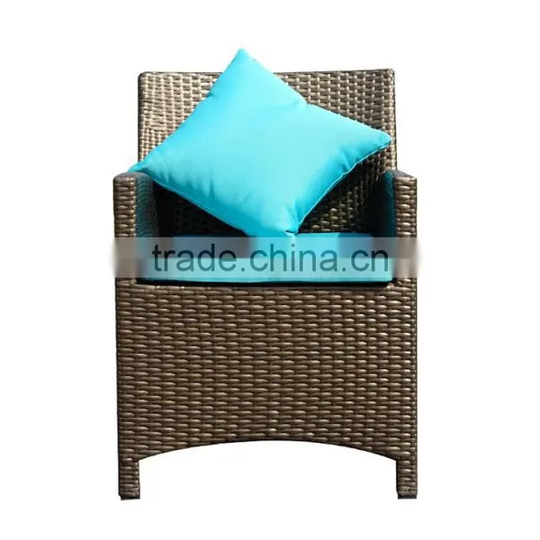 Brown Outdoor Rattan Coffee Table, Plastic Table and Chair photo-3