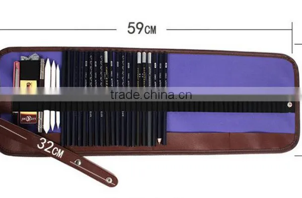 Factory Wholesale Roll Up 48 Slots Pencil Pouch Canvas Pencil Case photo-4
