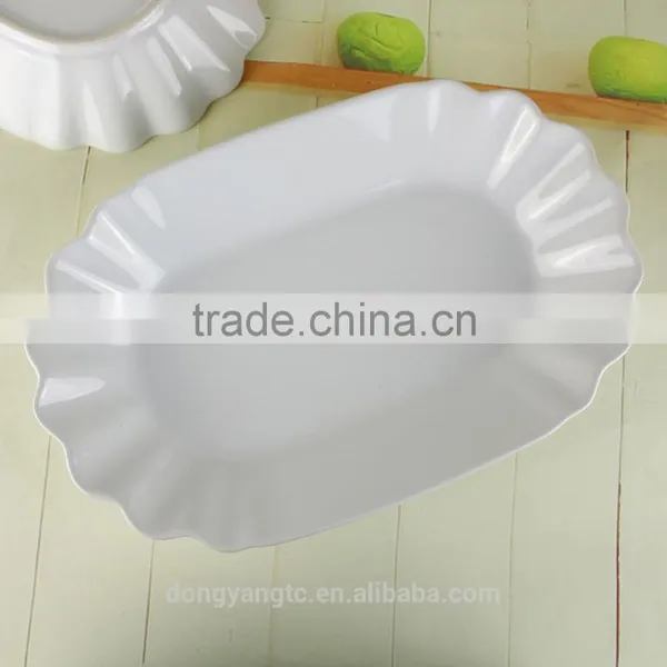 2017 Factory Supplies Fluted Edge Dinnerware Serving Food Tray photo-3