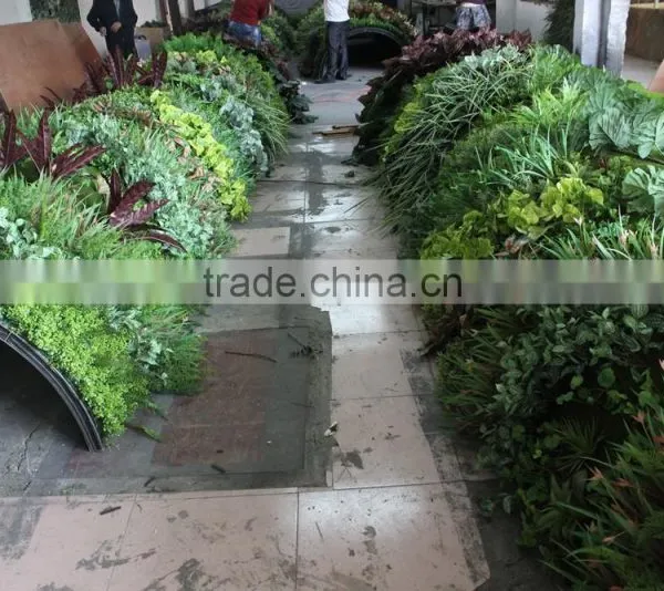 High Technique Fake Grass Wall Evergreen Artificial Grass Wall photo-4