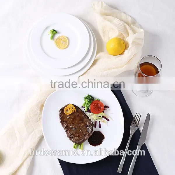 Good Quality Restaurant and Hotel Ceramic Rectangle Dinner Plate photo-2