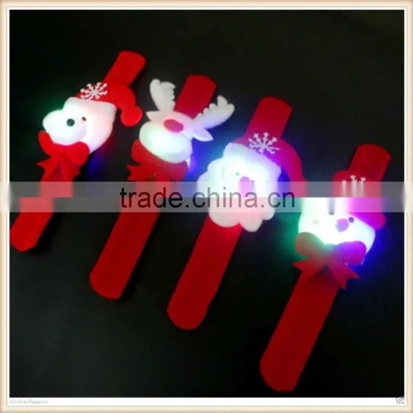 Xmas Luminous Slap Circle Bangle Bracelet Christmas Ornament Party Decoration photo-2