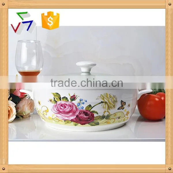 ceramic microwave pot with glass lid