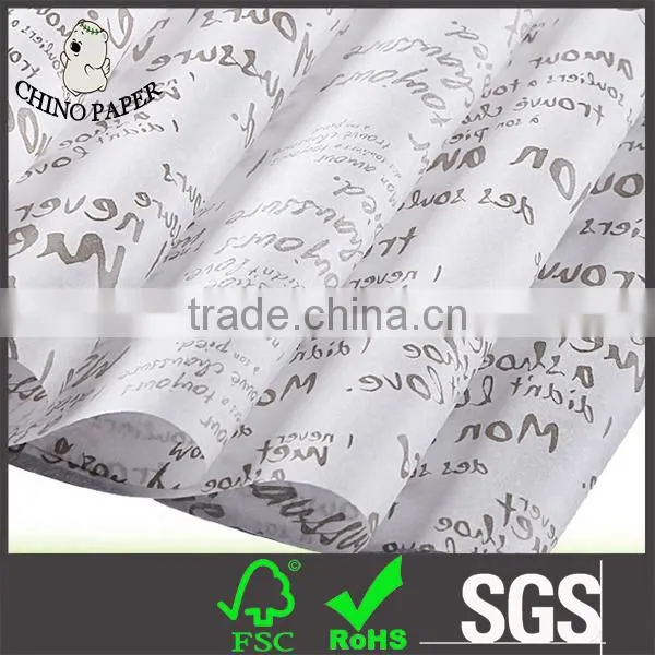 High Quality Tissue Paper White With Grey Repeat Logo photo-4