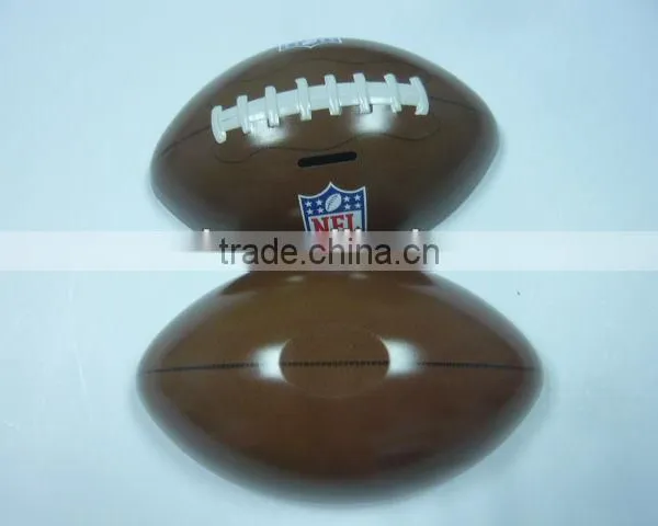 Rugby Football Shape Tin Box,money Bank Tin Box photo-2