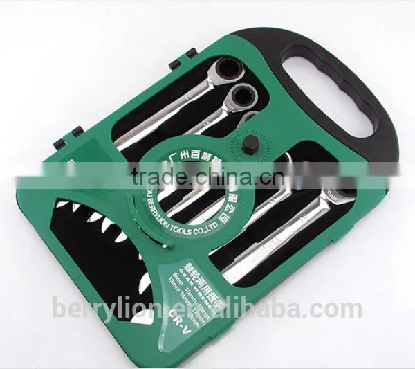 Berrylion Ratchet Wrench Set 7pcs 10-19mm Ratchet Combination Wrench photo-5