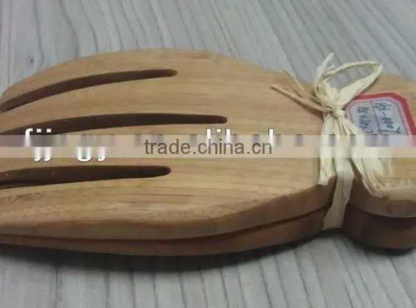 Factroy Price Bamboo Salad Serving Hand