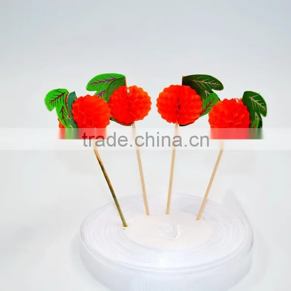 Wood Parasol Flag Decorations Party Supplies Food Picks photo-6