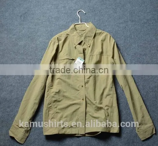 Women Long Sleeve Quick-dry Outdoor Sportswear Shirts Khaki Shirt photo-2
