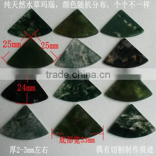Single Hole Long Gold Sand and Blue Sand Stone Charms Pendant Jewelry Accessories for Necklaces photo-5
