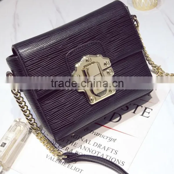 Zm50261b 2017 Latest Lady Single Shoulder Crossbody Bag Lock Catch Pure Color Bags Women photo-5
