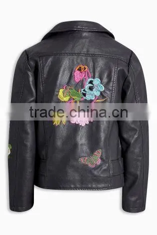 Hot Selling Winter Kids Leather Jacket for Girls With High Quality photo-4
