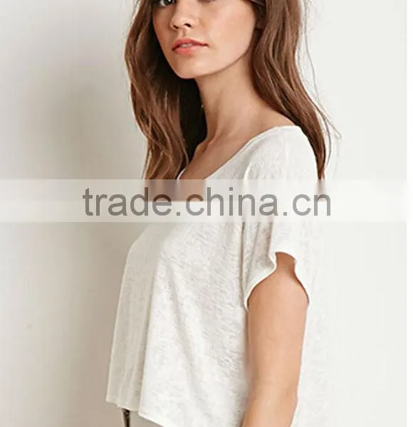 2015 Hot Sale Women Wear Knit Crop Top Loose Top photo-2