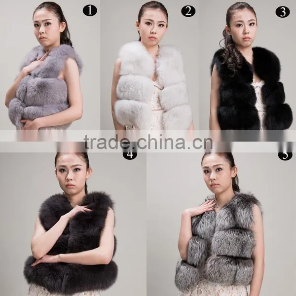 Myfur Women Winter Fur Vest Wholesale Real Fox Fur Vest Super Soft and Warm photo-6