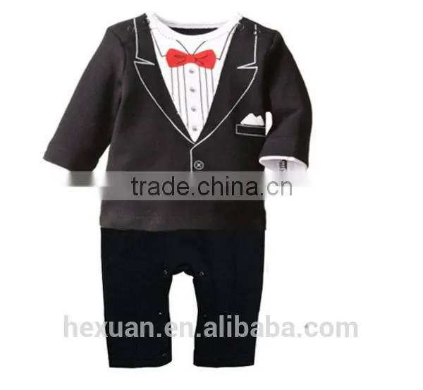 Baby Long Sleeve Boys Bodysuit Set Romper Spring Infant Boy's Clothing Sets photo-2