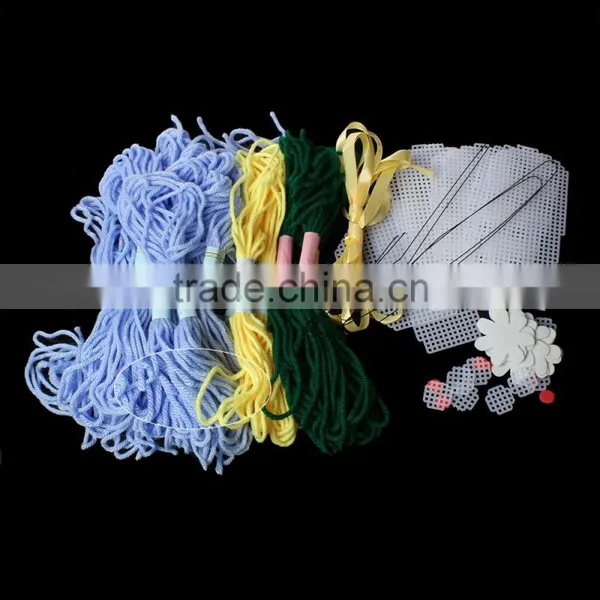 Hand Craft Plastic & Cotton Flower Basket Multicolor Wholesale Cross Stitch Patterns photo-2