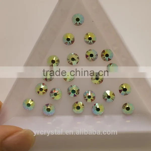 Professional Crystal Factory Hotsale Flatback Crystal AB Glue on Rhinestone for Shoes photo-4