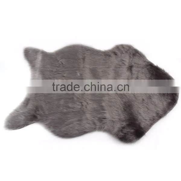 Super Soft Faux Sheepskin Chair Warm Hairy Carpet Seat Pad Plain Skin Fur Plain Fluffy Area Rugs Washable Bedroom Mat photo-4