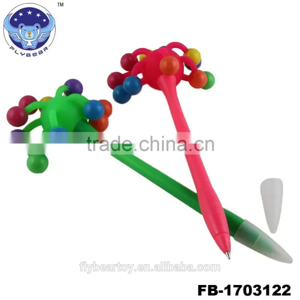 Novelty Promotion TPR Ballpoint Pen Pompom Ball Toy Ballpoint Pen photo-3