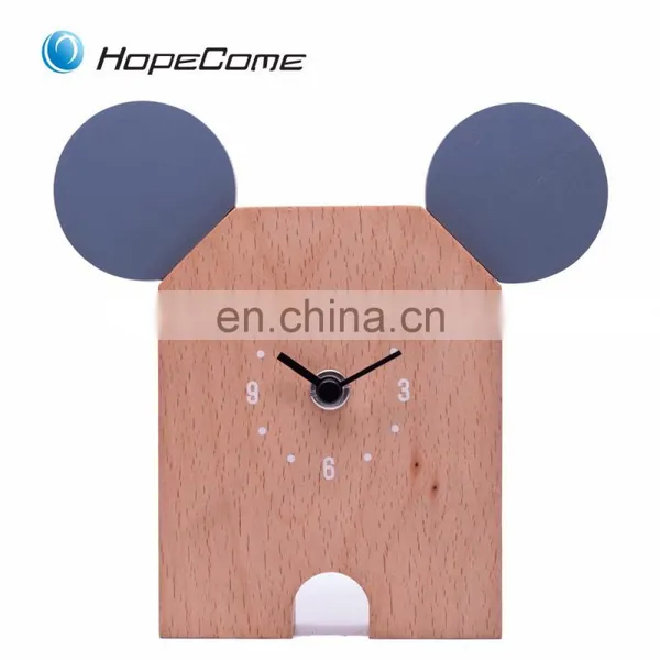 Supply Fashion Electric The Latest Design Home Decoration Fancy Wooden Digital Alarm Clock photo-4