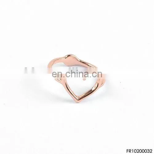 Heart Shape Simple Ring for Women Gift Gold Plated Ring photo-3