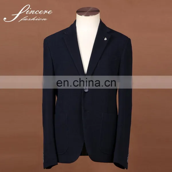 Men Jacket Knit Jakcet Navy Jacket 100% Cotton Soft Jacket