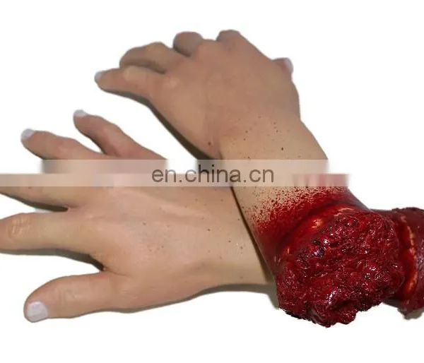 Horror Latex Bloody Hands Creepy Halloween Prop Decoration Decor