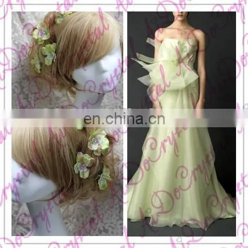 Aidocrystal Yellow Flower Hair Claw Clip Bride Hair Accessories in Bangkok photo-2