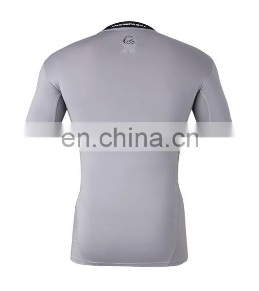 2017 Summer Men Compression Short-sleeve Tights Running T-shirts Athletic Workout Breathable Sportswear Wholesale photo-3