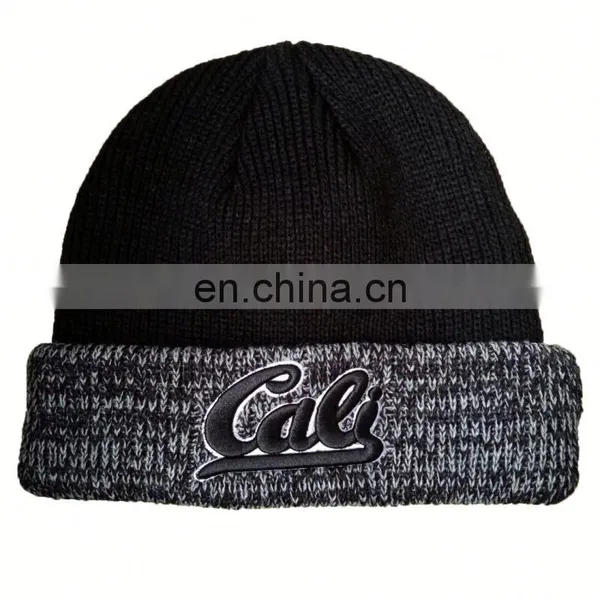 Wholesale Custom Acrylic Knitted Beanie With Logo Embroidery photo-2
