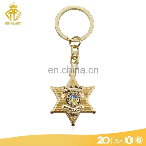 High Quality Hard Enamel Custom Metal Keychain for Fort Collins Officer photo-6