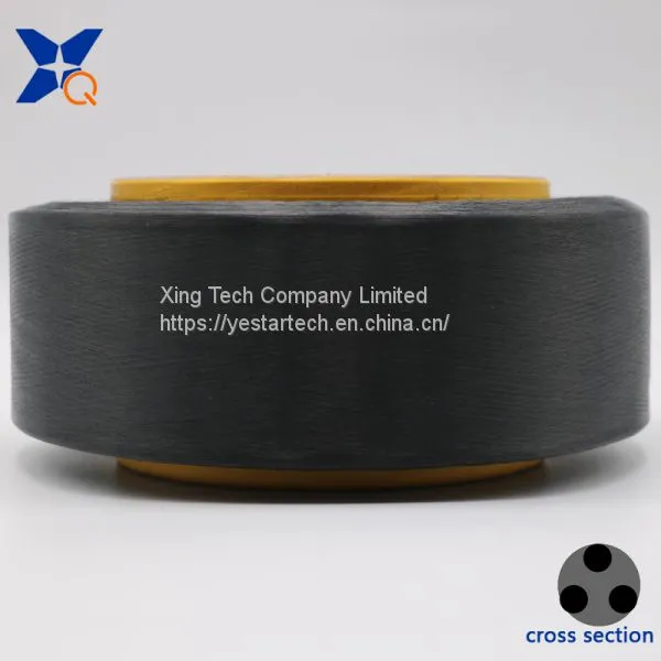Conductive Carbon Inside Black Polyester Fiber Filaments 20D/4F for Anti-Static Fabric/garment/ESD Gloves-XTAA192 photo-4