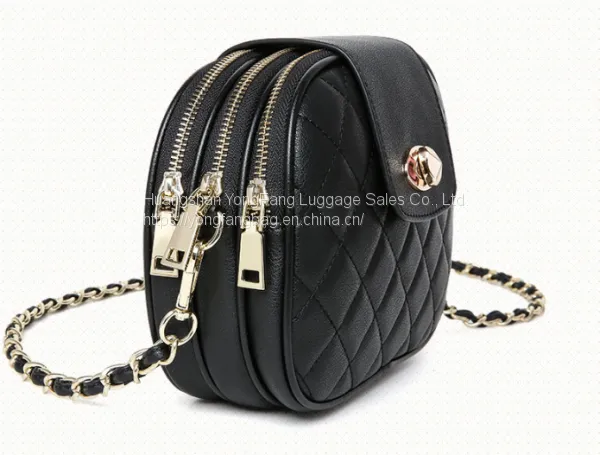 Europe and the United States High-end Leather Shoulder Diagonal Cross-chain Women's Bag photo-2