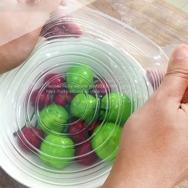 6pcs Reusable Silicon Stretch Lids Universal Lid Silicone Food Wrap Bowl Pot Lid Silicone Cover Pan Cooking Kitchen Stoppers photo-2